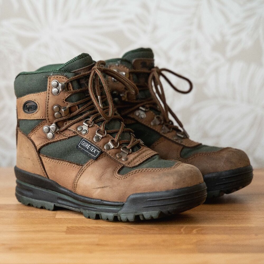 Vasque Men's Hiking Boots - Clarion GTX - Gore-Tex Brown Green Lace Up Sz 6.5